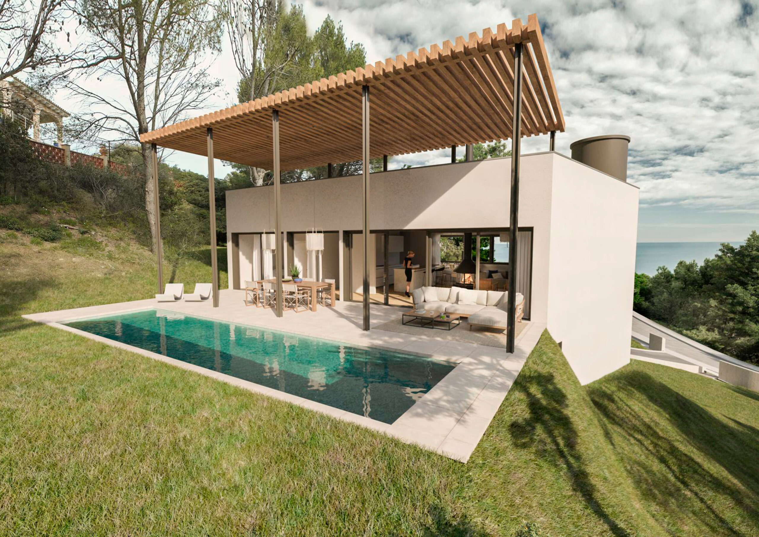 Casa unifamiliar de nova construcció amb piscina i grans espais exteriors a Begur